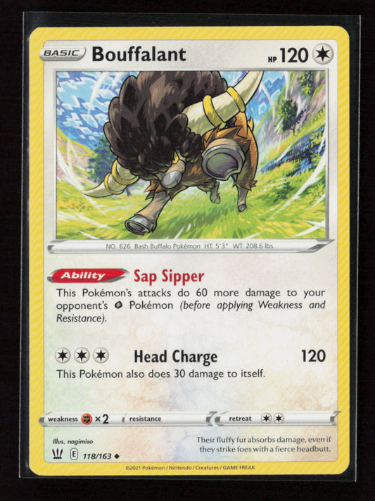 Bouffalant Uncommon SWSH05: Battle Styles 118/163 LP