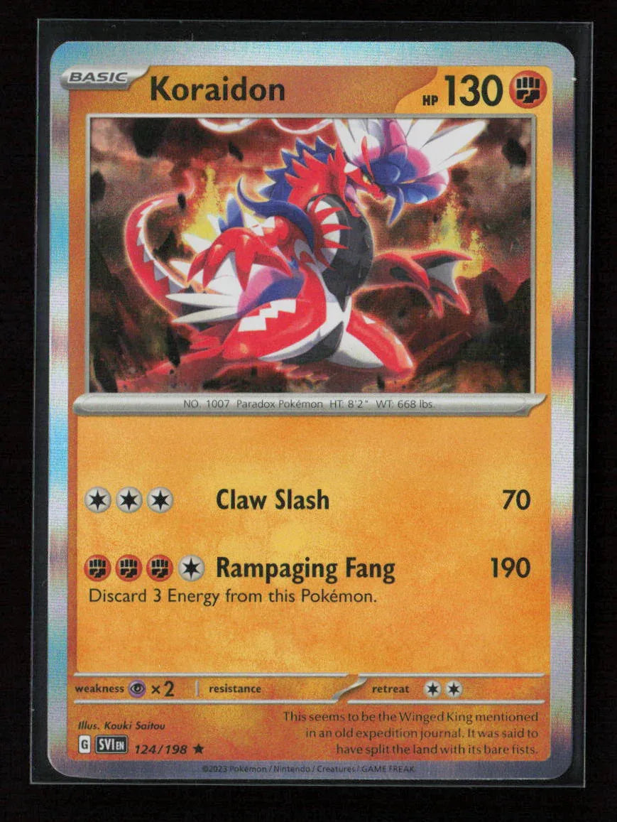 Koraidon Rare SV01: Scarlet & Violet Base Set 124/198 NM - Kang's Collectibles
