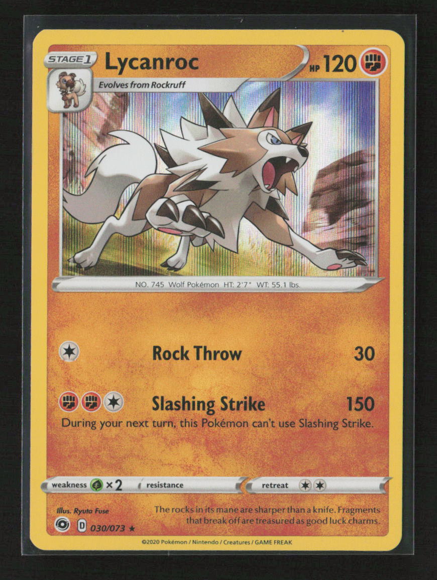 Lycanroc Holo Rare Champion's Path 30/73 LP