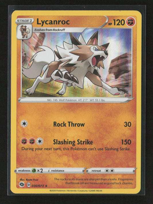 Lycanroc Holo Rare Champion's Path 30/73 LP