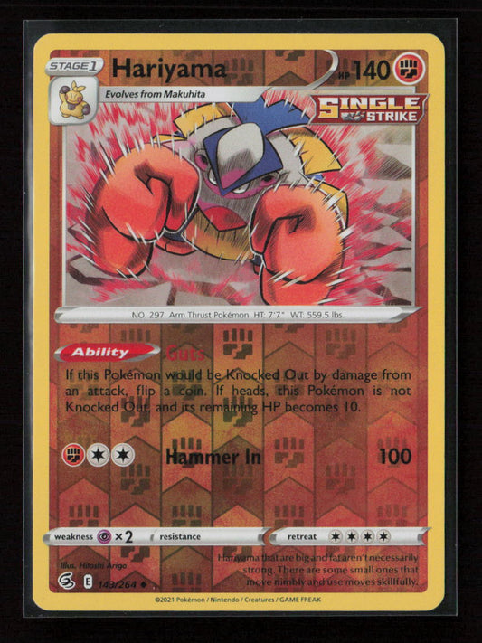 Hariyama Uncommon SWSH08: Fusion Strike 143/264 NM