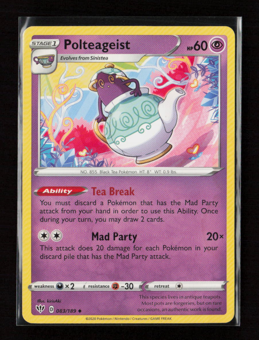 Polteageist Uncommon SWSH03: Darkness Ablaze 083/189 LP