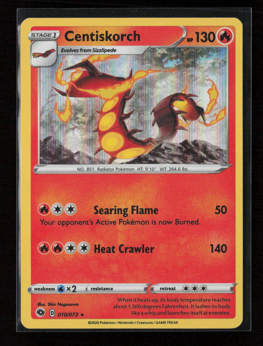 Centiskorch Holo Rare Champion's Path 10/73 NM