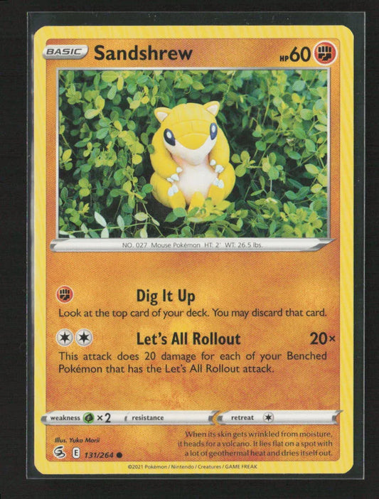 Sandshrew Common SWSH08: Fusion Strike 131/264 NM - Kang's Collectibles