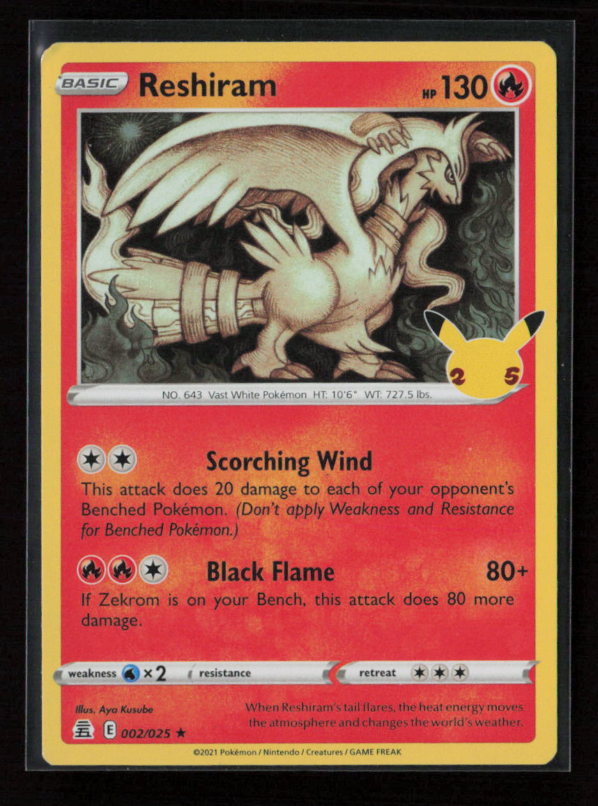 Reshiram Holo Rare Celebrations 002/025 LP