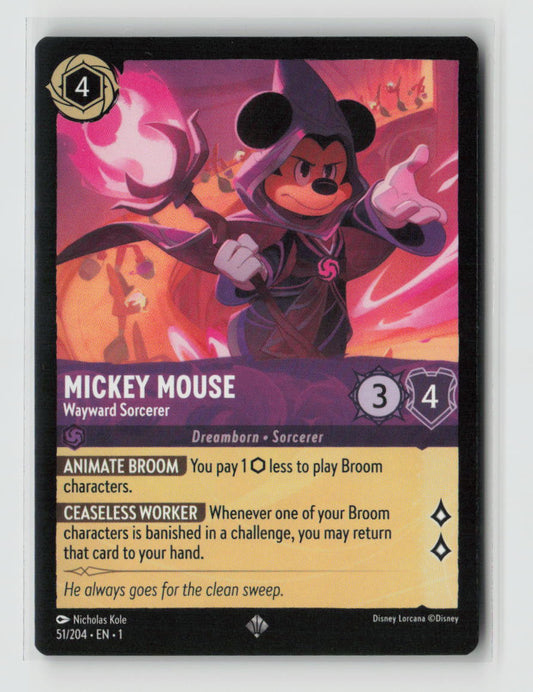 Mickey Mouse - Wayward Sorcerer Super Rare The First Chapter 51/204 NM