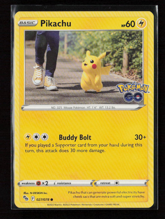 Pikachu (27) Common Pokemon GO 027/078 LP