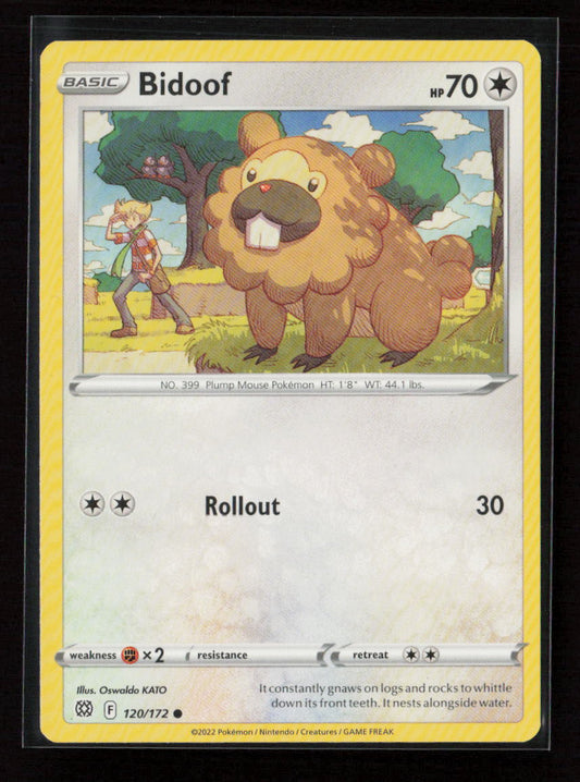 Bidoof Common SWSH09: Brilliant Stars 120/172 LP