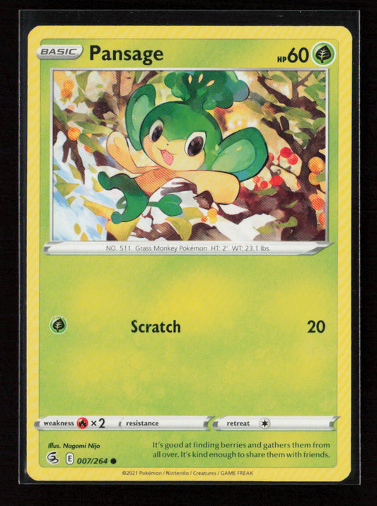 Pansage Common SWSH08: Fusion Strike 007/264 LP
