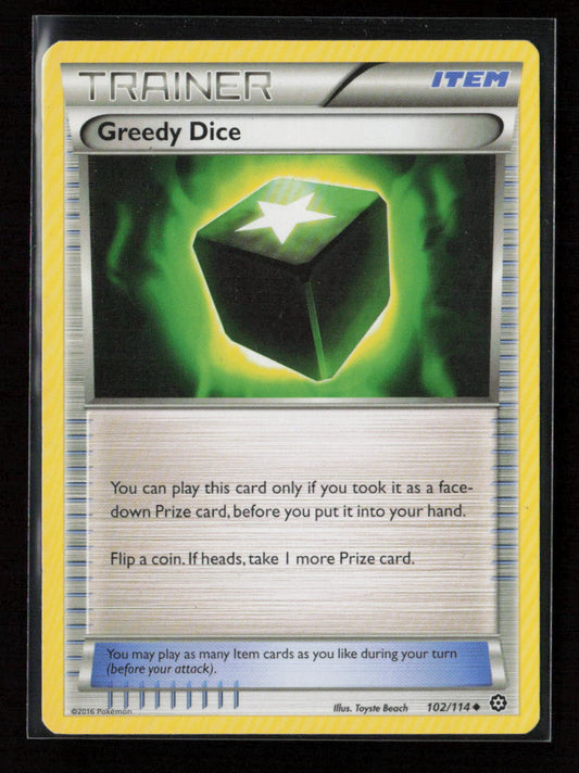 Greedy Dice Uncommon XY - Steam Siege 102/114 LP