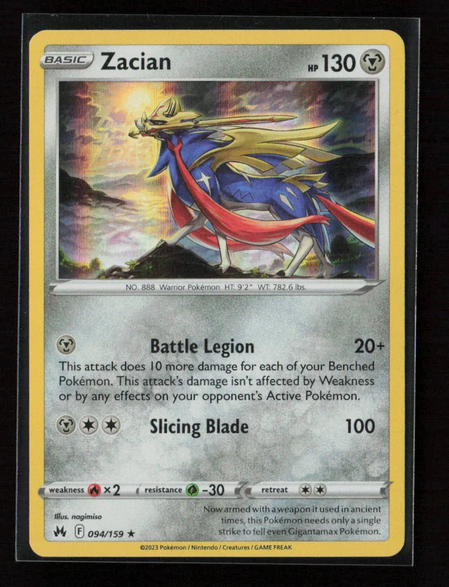 Zacian Holo Rare Crown Zenith 094/159 NM - Kang's Collectibles
