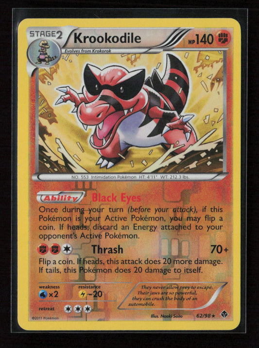 Krookodile Rare Emerging Powers 62/98 LP