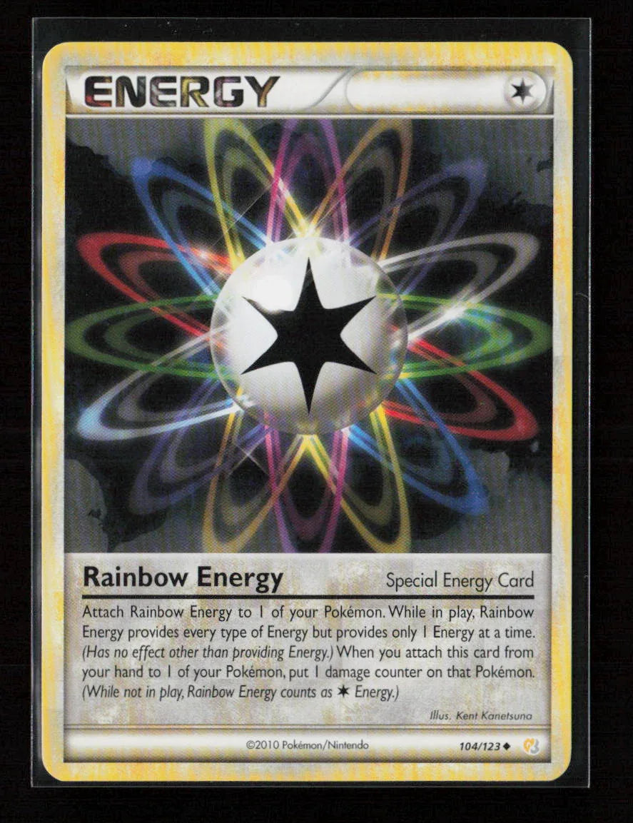 Rainbow Energy Uncommon HeartGold SoulSilver 104/123 LP - Kang's Collectibles