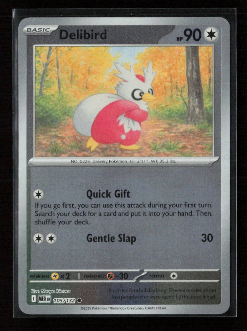 Delibird - Common ME01: Mega Evolution 105/132 NM - Kang's Collectibles