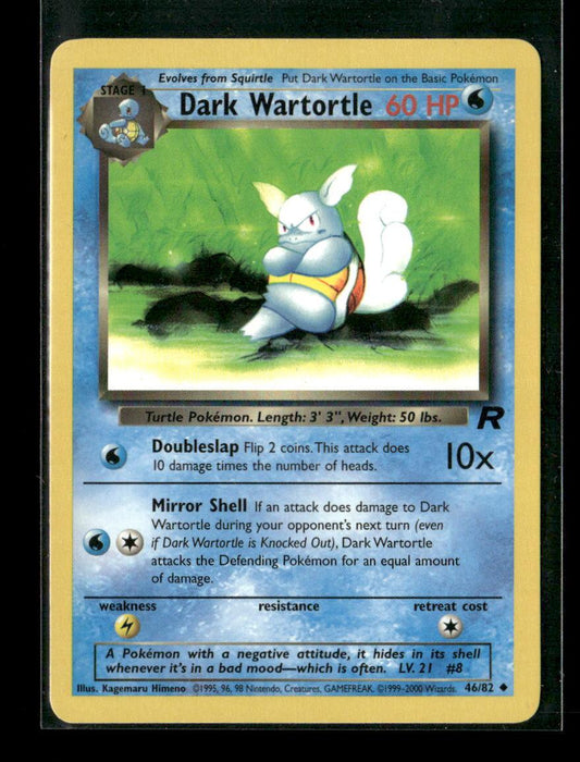 Dark Wartortle Uncommon Team Rocket 46/82 LP - Kang's Collectibles