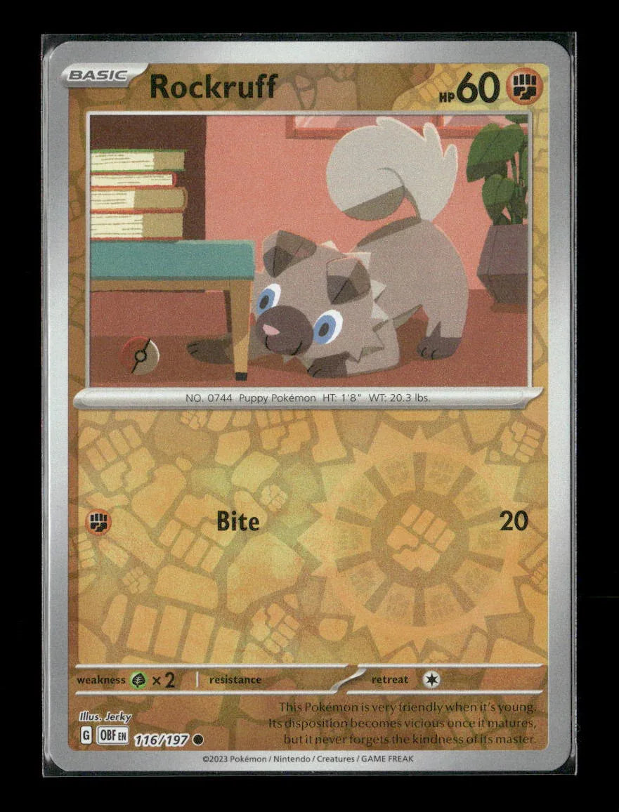 Rockruff Common SV02: Paldea Evolved 116/193 LP - Kang's Collectibles