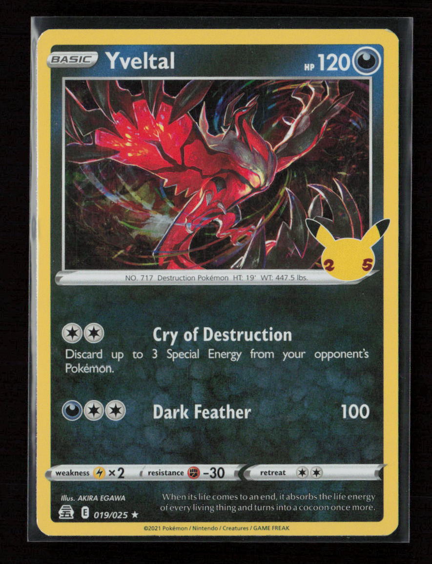 Yveltal Holo Rare Celebrations 019/025 NM