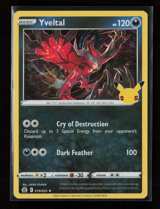 Yveltal Holo Rare Celebrations 019/025 NM