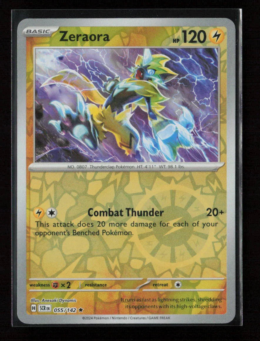 Zeraora - Rare SV07: Stellar Crown 055/142 NM - Kang's Collectibles