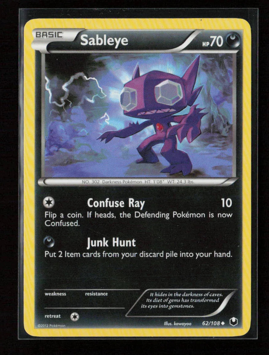 Sableye Uncommon Dark Explorers 62/108 NM - Kang's Collectibles