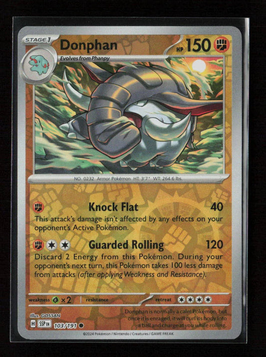 Donphan Common SV08: Surging Sparks 103/191 NM - Kang's Collectibles