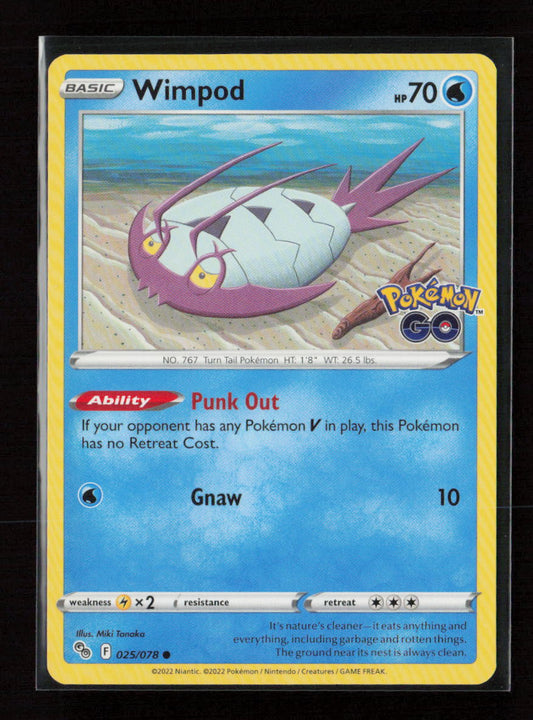 Wimpod Common Pokemon GO 025/078 NM