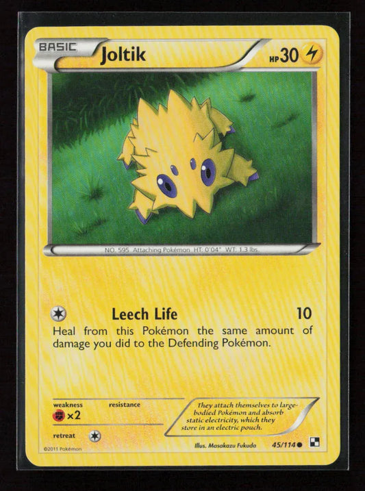 Joltik (45) Common Black and White 45/114 NM - Kang's Collectibles