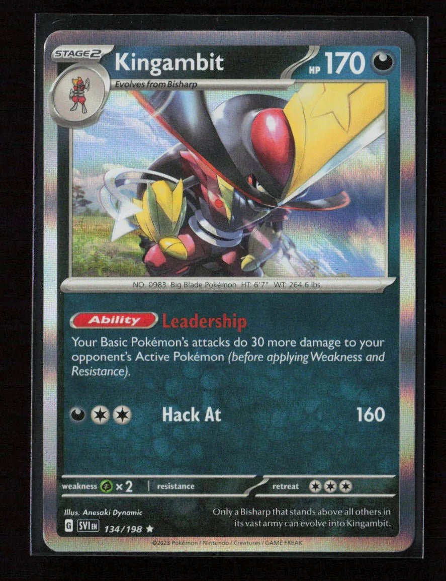 Kingambit Rare SV01: Scarlet & Violet Base Set 134/198 NM - Kang's Collectibles