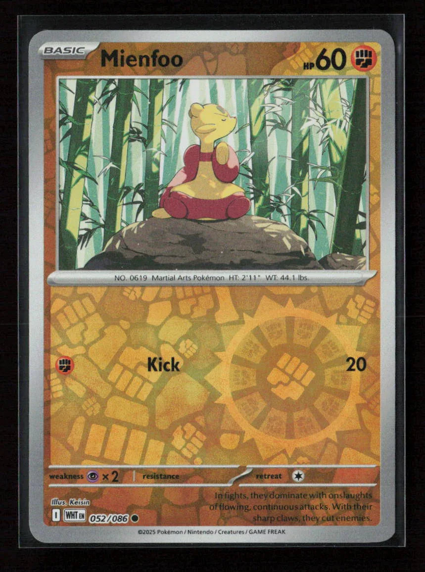 Mienfoo Common SV: White Flare 052/086 NM - Kang's Collectibles