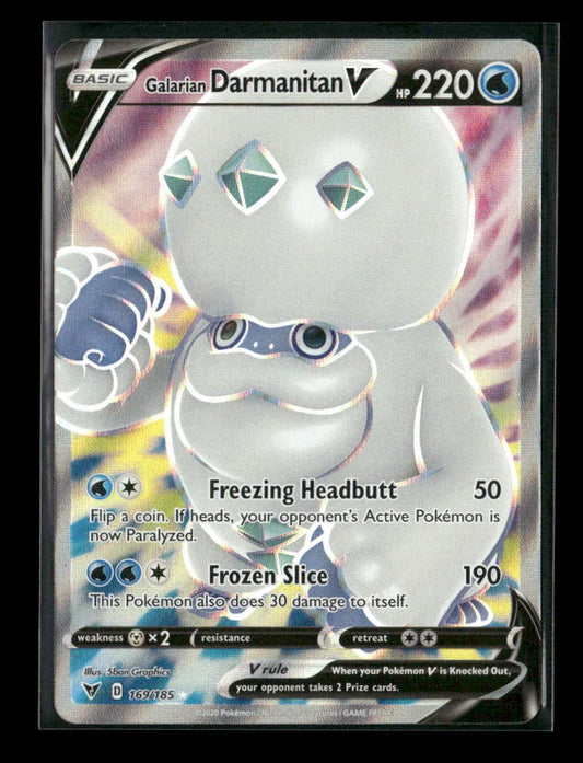 Galarian Darmanitan V (Full Art) Ultra Rare SWSH04: Vivid Voltage 169/185 NM - Kang's Collectibles