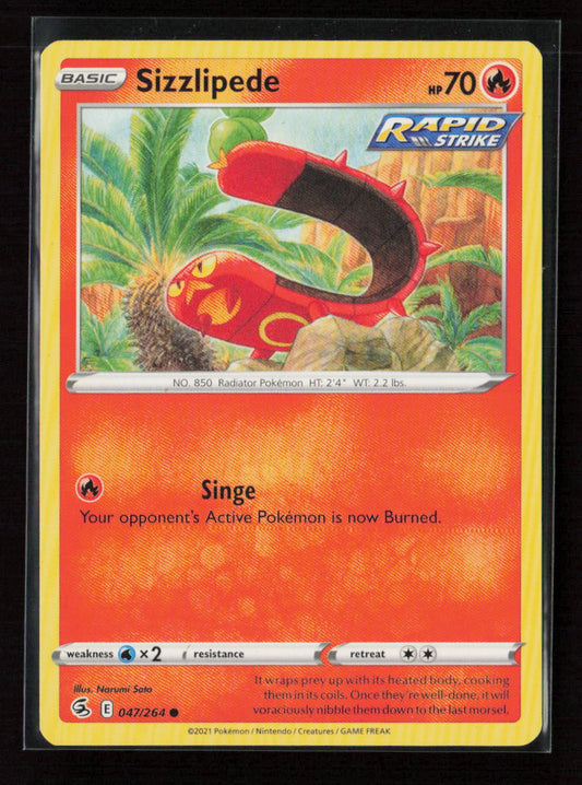 Sizzlipede (47) Common SWSH08: Fusion Strike 047/264 LP