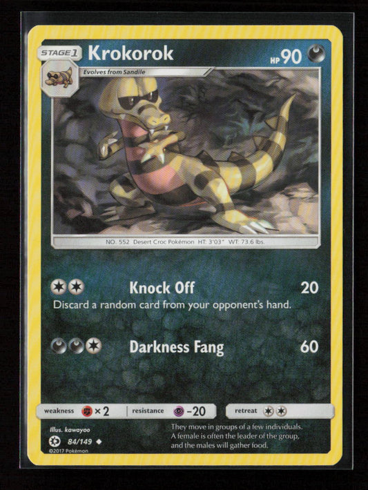 Krokorok Uncommon SM Base Set 84/149 LP