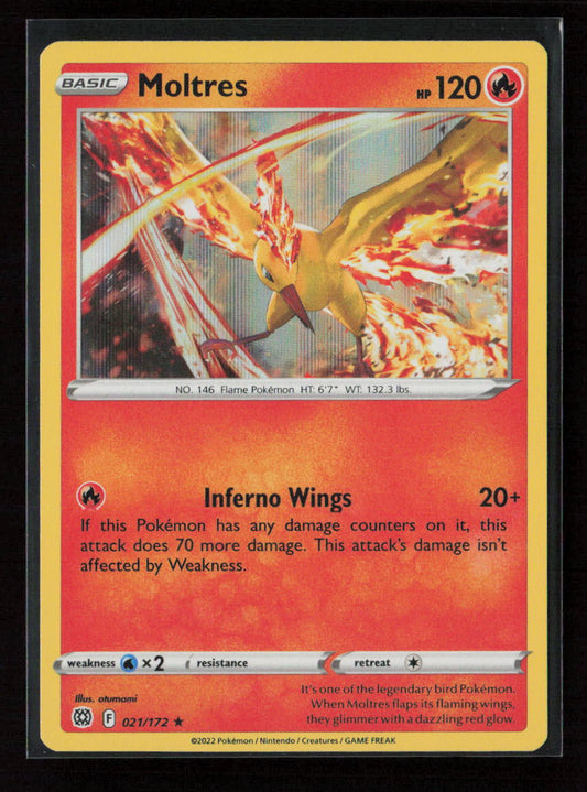 Moltres Holo Rare SWSH09: Brilliant Stars 021/172 NM