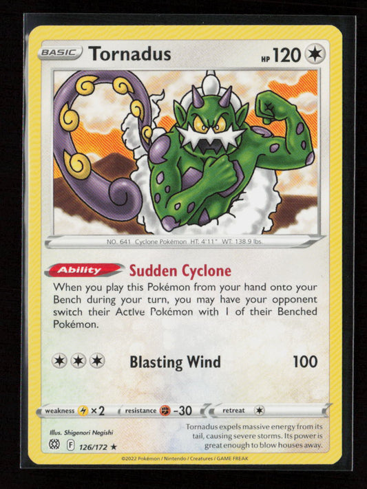 Tornadus Rare SWSH09: Brilliant Stars 126/172 LP