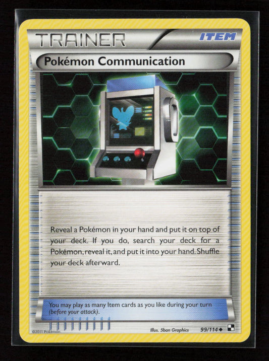Pokemon Communication Uncommon Black and White 99/114 NM