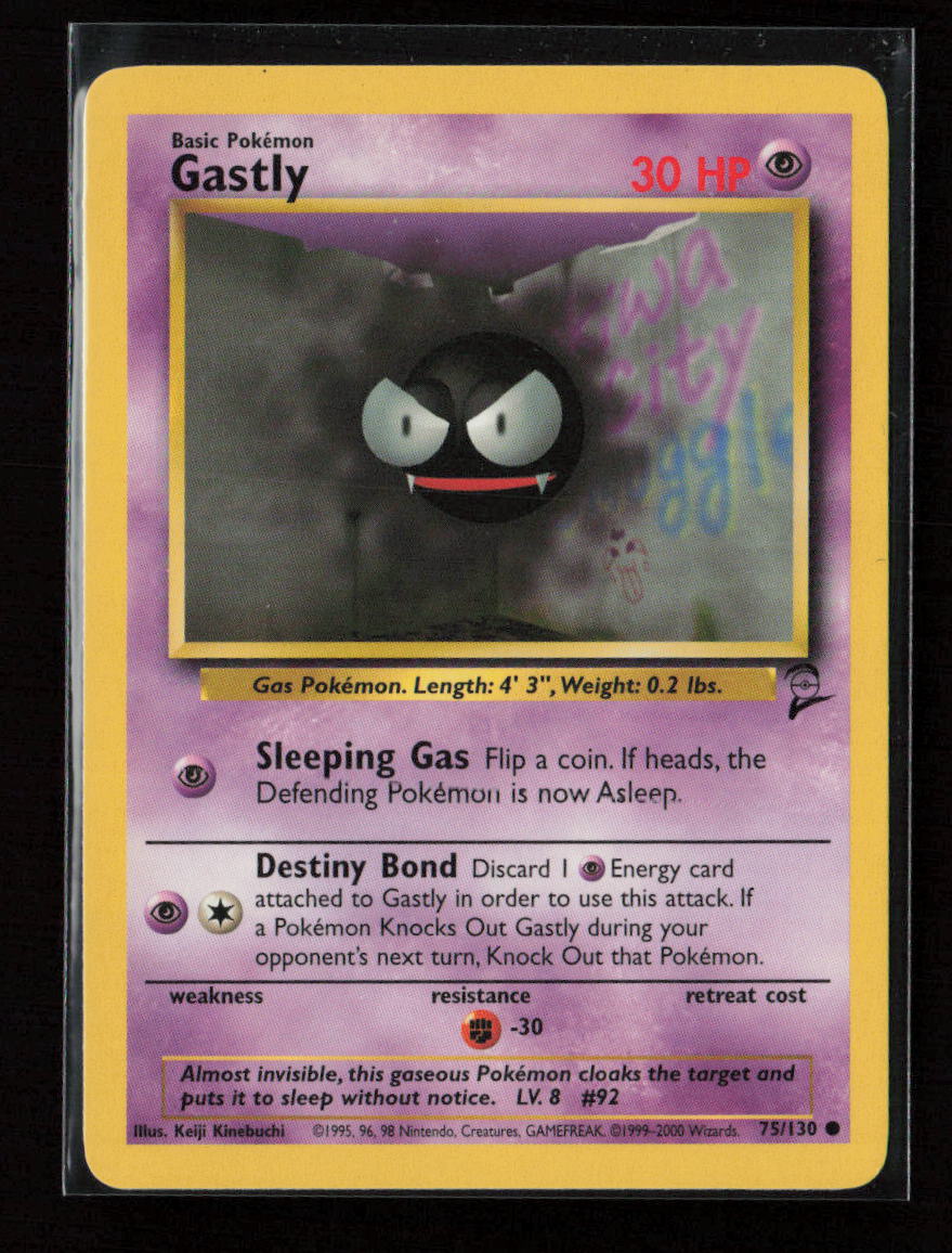 Gastly Common Base Set 2 075/130 LP