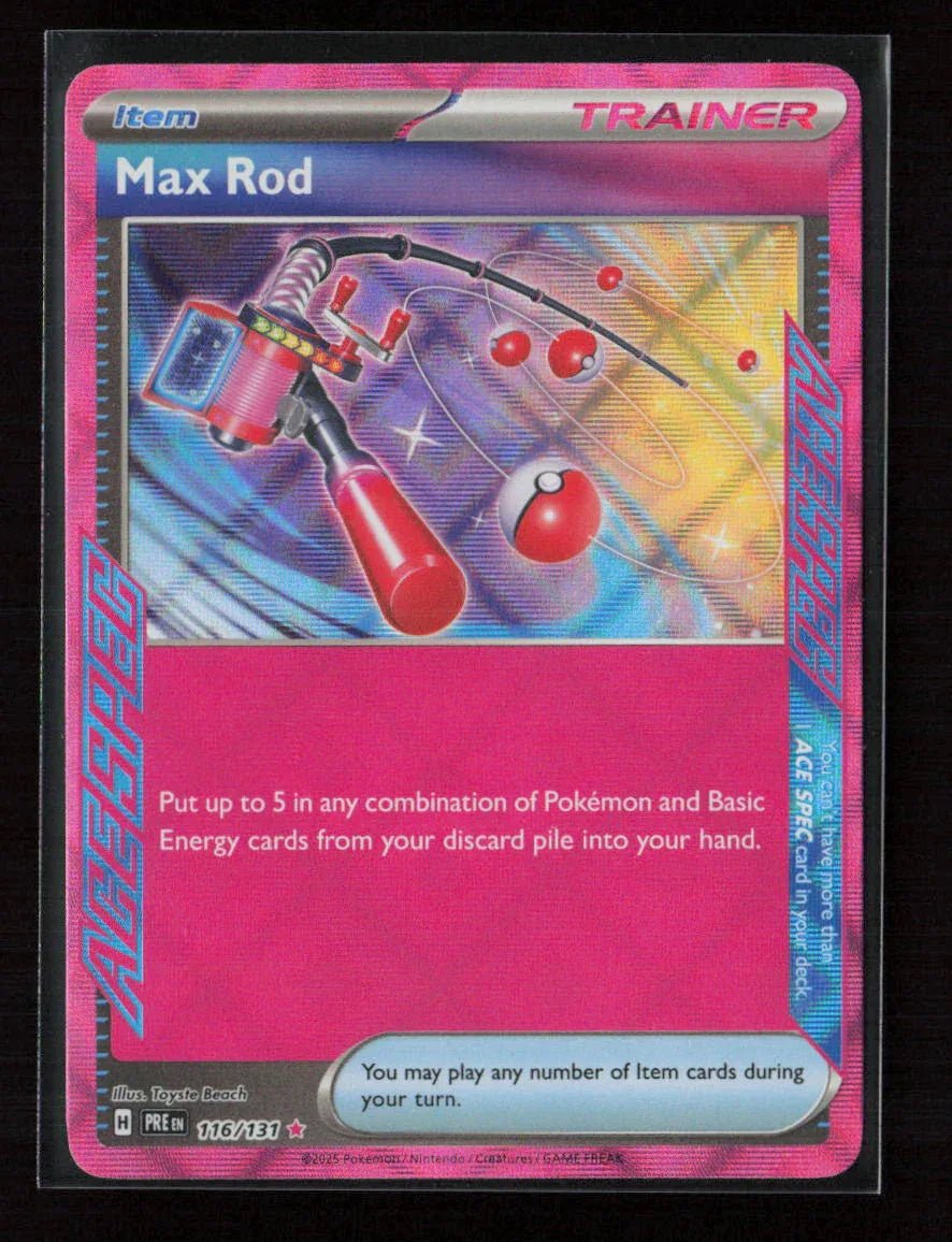 Max Rod ACE SPEC Rare SV: Prismatic Evolutions 116/131 NM - Kang's Collectibles