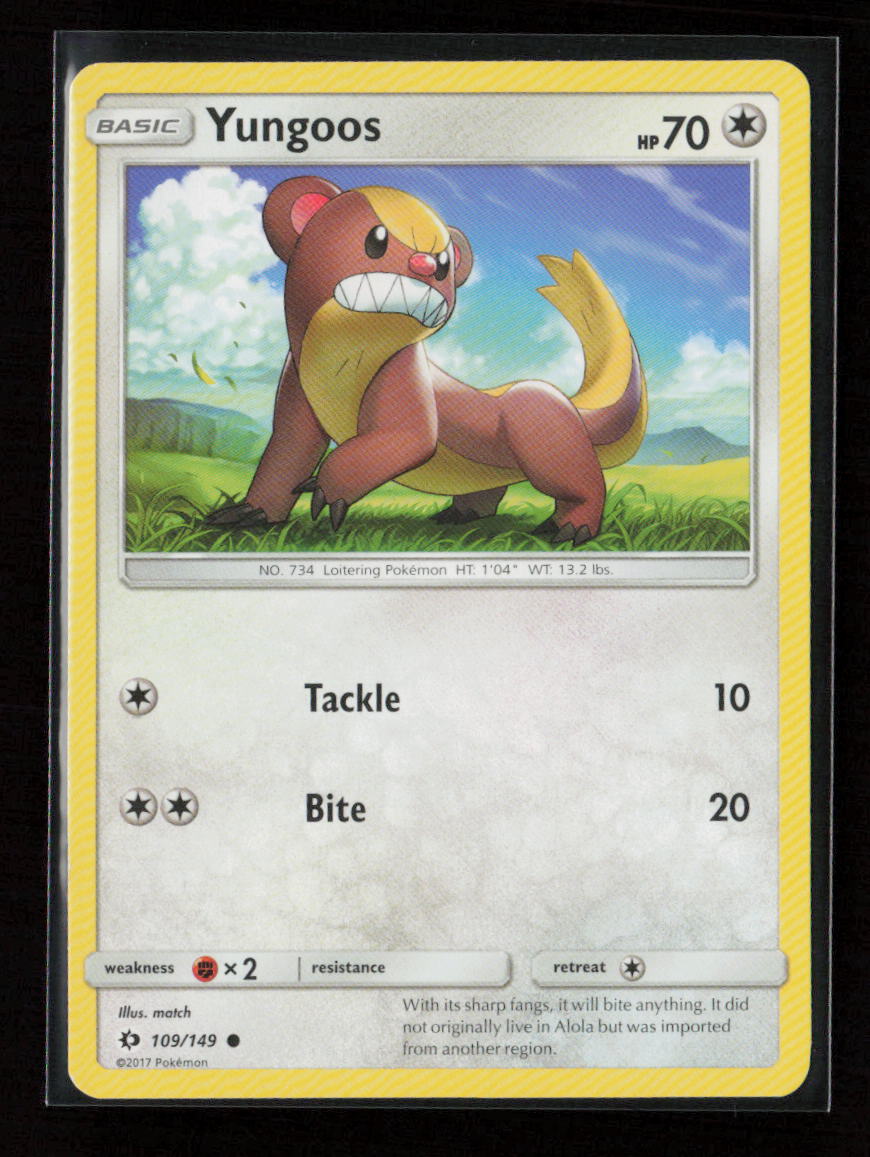 Yungoos Common SM Base Set 109/149 LP