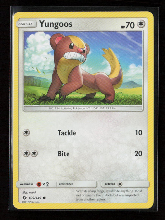 Yungoos Common SM Base Set 109/149 LP