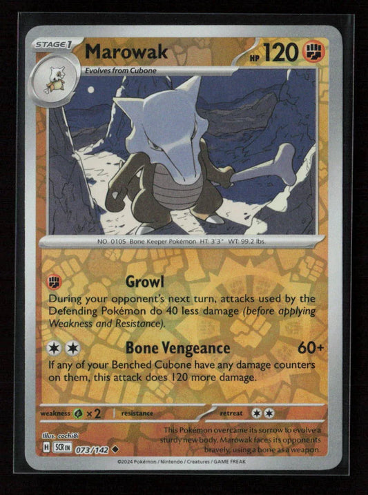 Marowak Uncommon SV07: Stellar Crown 073/142 NM - Kang's Collectibles