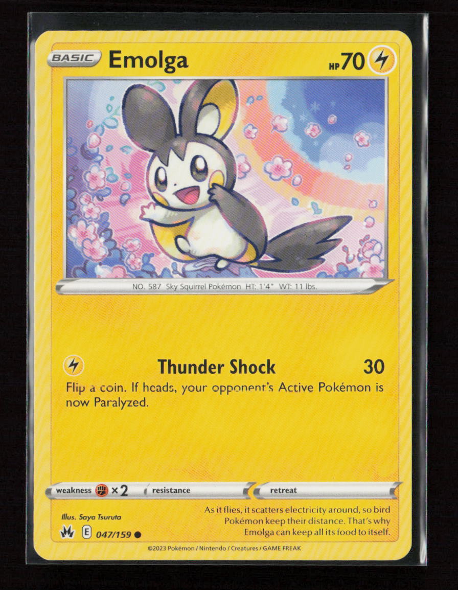 Emolga Common Crown Zenith 047/159 LP