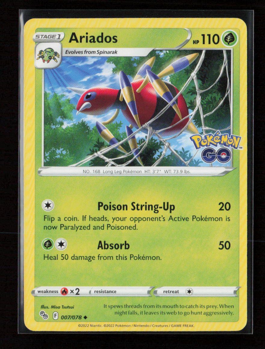 Ariados Uncommon Pokemon GO 007/078 NM