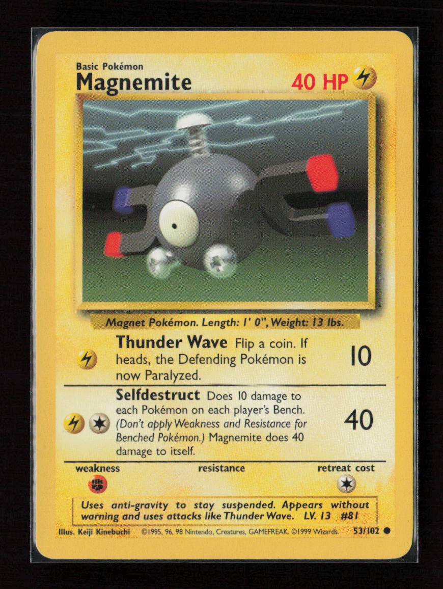 Magnemite Common Base Set 053/102 LP