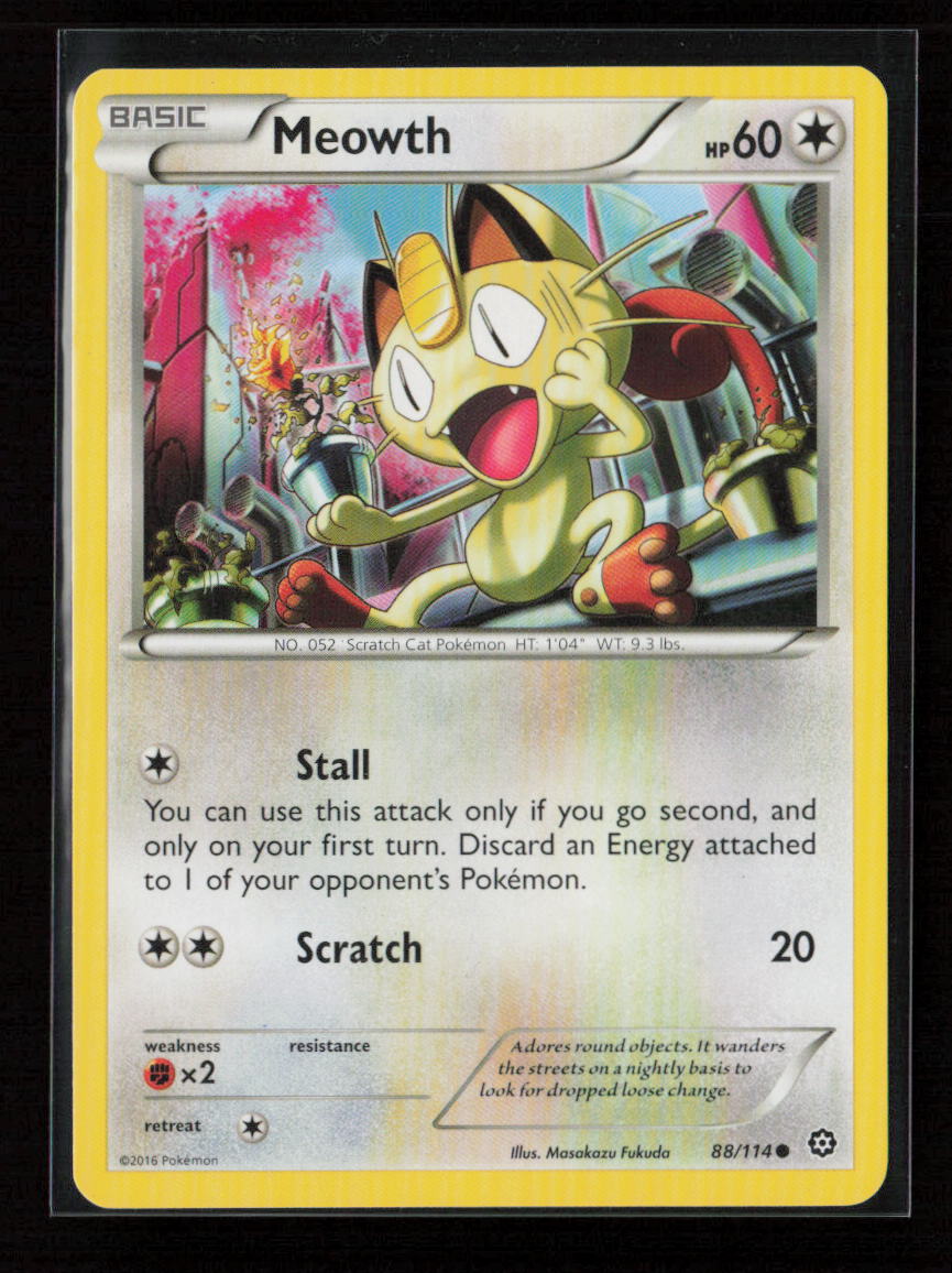 Meowth Common XY - Steam Siege 88/114 LP