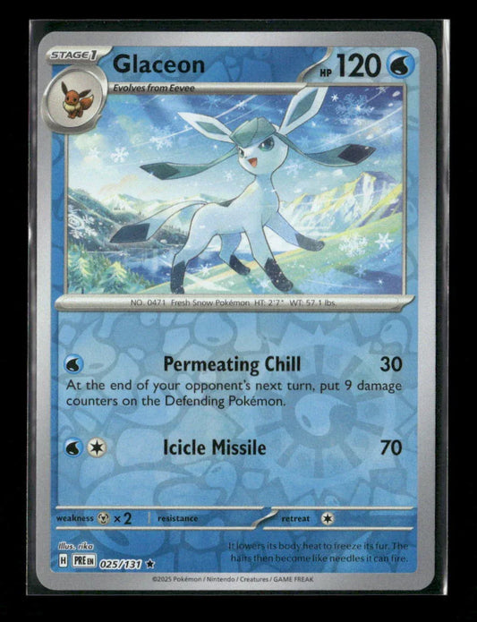 Glaceon Rare SV: Prismatic Evolutions 025/131 NM - Kang's Collectibles