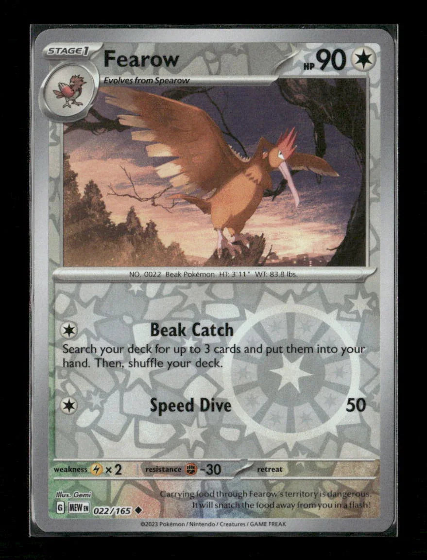 Fearow Uncommon SV: Scarlet & Violet 151 022/165 LP - Kang's Collectibles