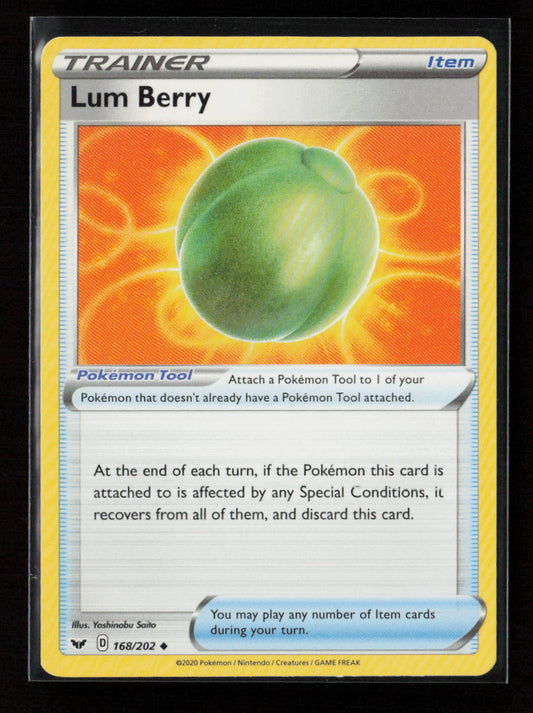 Lum Berry Uncommon SWSH01: Sword & Shield Base Set 168/202 LP