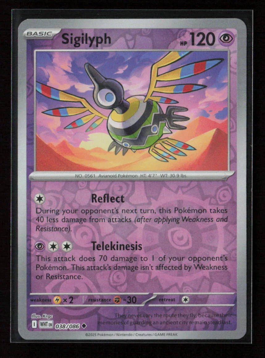 Sigilyph Uncommon SV: White Flare 038/086 NM - Kang's Collectibles