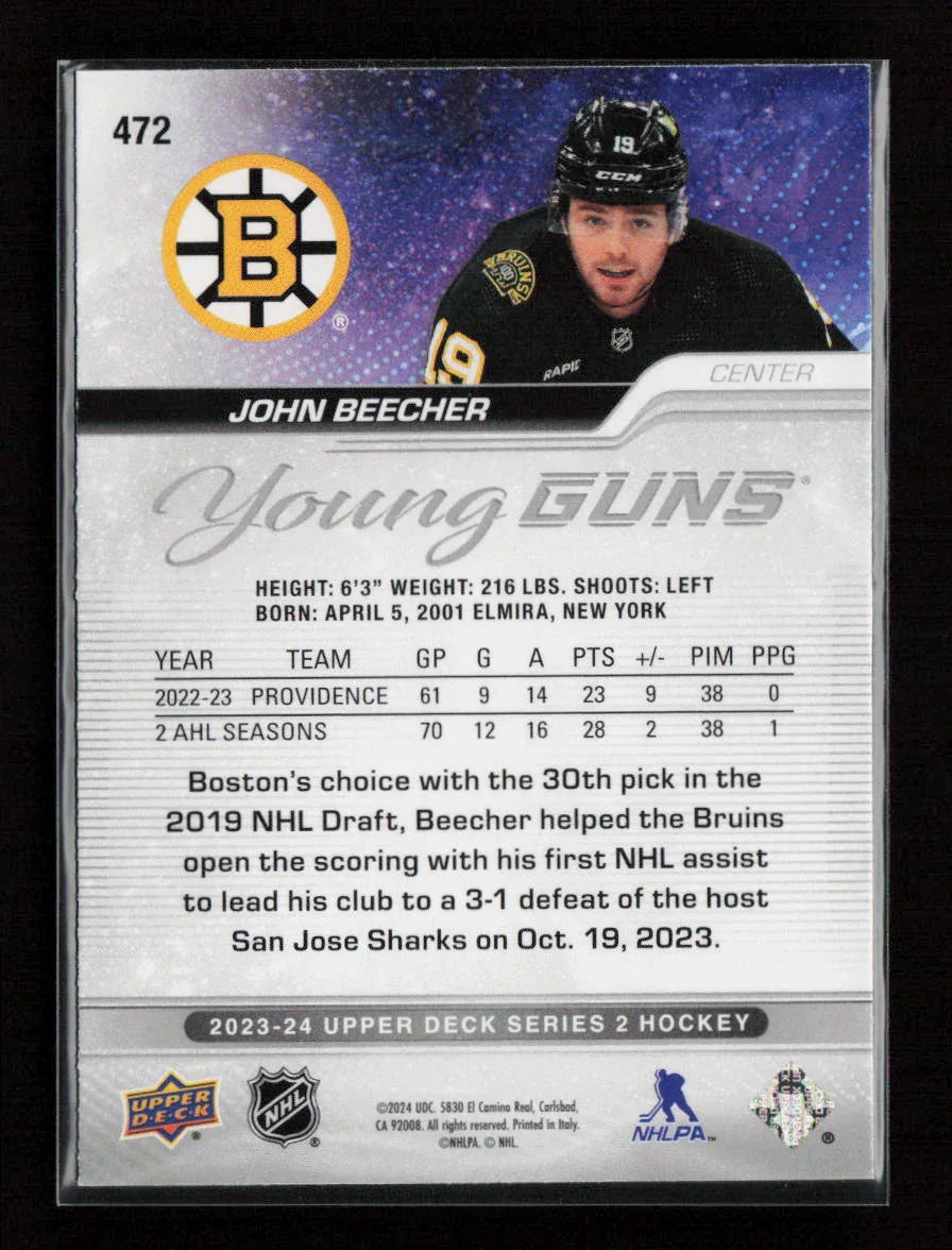 John Beecher 2023 Upper Deck Young Gun 472 NM - Kang's Collectibles