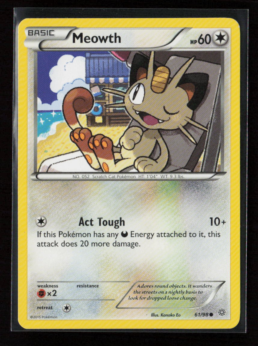 Meowth Common XY - Ancient Origins 61/98 LP